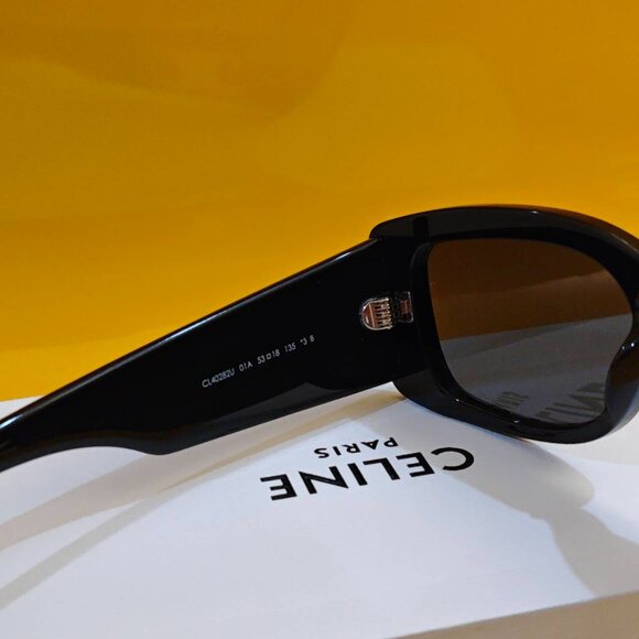 Celine Black Rectangular Sunglasses